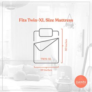 Dawn College Dorm Mattress Topper | Twin XL Egg Crate Foam | Supportive, Quality Sleep, Hypoallergenic, Cooling | Made in USA | CertiPUR