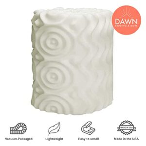 Dawn College Dorm Mattress Topper | Twin XL Egg Crate Foam | Supportive, Quality Sleep, Hypoallergenic, Cooling | Made in USA | CertiPUR