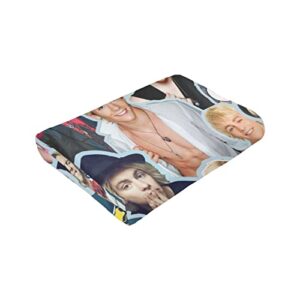 Blanket Ross Lynch Soft and Comfortable Warm Fleece Blanket for Sofa,Office Bed car Camp Couch Cozy Plush Throw Blankets Beach Blankets