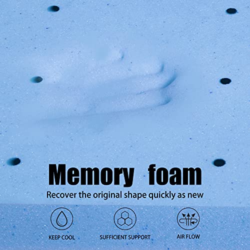 2-Inch Memory Foam Mattress Topper Queen Size Cooling & Breathable CertiPUR-US Certified Soft Gel Infused Foam Mattress Pad