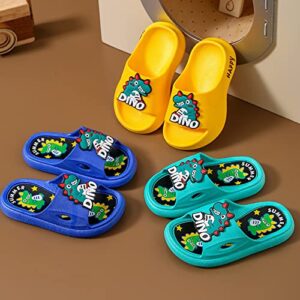 Children Slippers Summer Cute Cartoon Little Dinosaur Boy Baby Bathroom Sandals Bed Slippers Toddler Girl (Yellow, 9-9.5 Years)