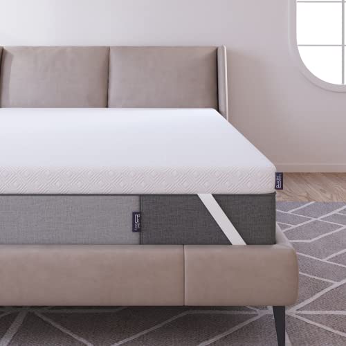 BedStory 3 Inch Memory Foam Mattress Topper King Size, Premium Firm Mattress Topper for Back Pain & Support, Bed Topper with 2-Layer Ventilated Design, CertiPUR-US Certified