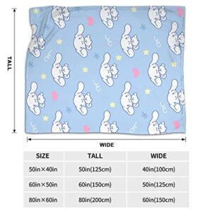 Anime Blanket Cartoon Throw Blanket for Couch Sofa Bed Living Room Gifts for Halloween Thanksgiving Christmas 50"X60"