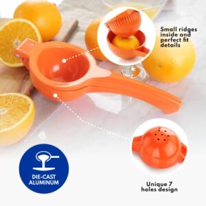 New Star Foodservice 42863 Enameled Aluminum Orange Squeezer, Orange