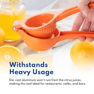 New Star Foodservice 42863 Enameled Aluminum Orange Squeezer, Orange