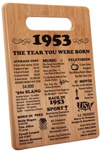 henghere 70th birthday gifts for women or men, happy 70 year old birthday gifts, 70th birthday present, vintage 70th birthday decorations - cutting board