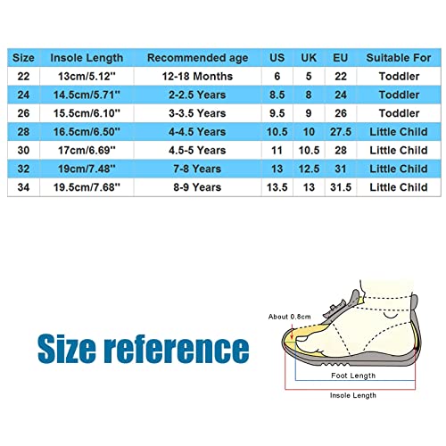 Children Thin and Breathable Swimming Shoes Water Park Cartoon Rubber Soled Beach Socks Shoes Skin Toddler Sneaker (Blue, 12-18 Months)