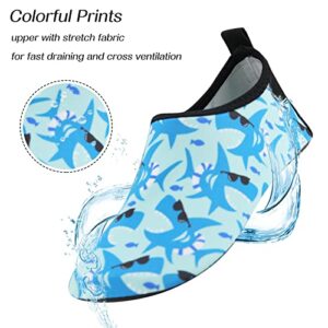 Children Thin and Breathable Swimming Shoes Water Park Cartoon Rubber Soled Beach Socks Shoes Skin Toddler Sneaker (Blue, 12-18 Months)