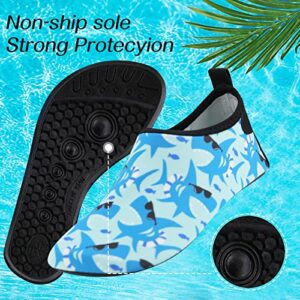 Children Thin and Breathable Swimming Shoes Water Park Cartoon Rubber Soled Beach Socks Shoes Skin Toddler Sneaker (Blue, 12-18 Months)