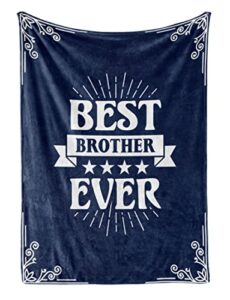 innobeta brother bed flannel throws, best brother ever blankets from brother or sister (50"x 65")