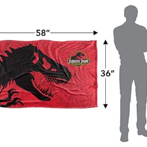 Trevco Jurassic Park 25Th Anniversary Silky Touch Super Soft Throw Blanket 36" x 58"