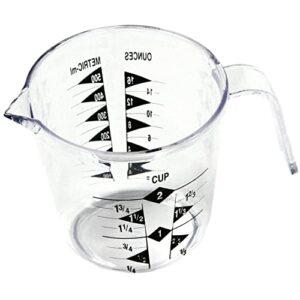 chef craft select plastic measuring cup, 2 cup, clear
