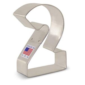 Number Two / #2 Cookie Cutter, 3.25" Made in USA by Ann Clark