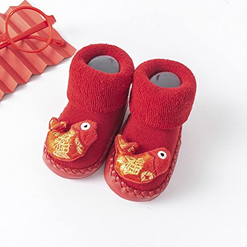 Autumn and Winter Cute Children Boys and Girls Toddler Socks Shoes Floor Sports Shoes Non Slip Comfortable Warm Cute Cartoon Shape China Style Tennis Shoes Toddler Girls Size 7 (A, 0-6 Months)