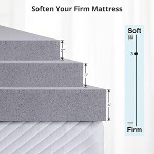 Maxzzz 3 Inch Mattress Topper Full,Gel Memory Foam Mattress Topper Double Bed Topper for Soft & Cooling Sleep, Pressure Relieve, CertiPUR-US Certified