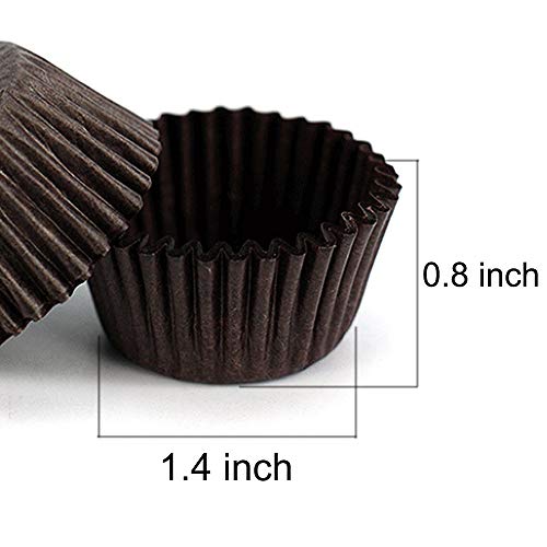 Mini Baking Paper Cup 400-Pack Brown Cupcake Liners Disposable Baking Cup Muffin Liners for Baking