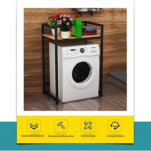 BKGDO Washer Storage Frames Floor Standing for Over Toilet,Utility Carbon Steel Frame Washinghine Shelf,Washinghine Shelf Bathroom Storage/White