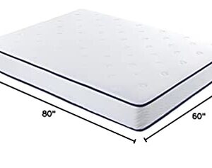 Olee Sleep 9 Inch Breeze Gel Infused Memory Foam Innerspring Mattress, Mattress in a Box, CertiPUR-US Certified, Queen