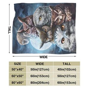 Owl Blanket Owl Blankets and Throws for Adults Owl Lover Soft Throw Blanket 60x80 Inch