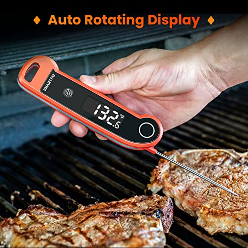 SMARTRO ST49 Digital Thermocouple Instant-Read Meat Thermometer for Food, Grilling, BBQ, Kitchen Cooking, Oil Deep Frying & Candy (Red)