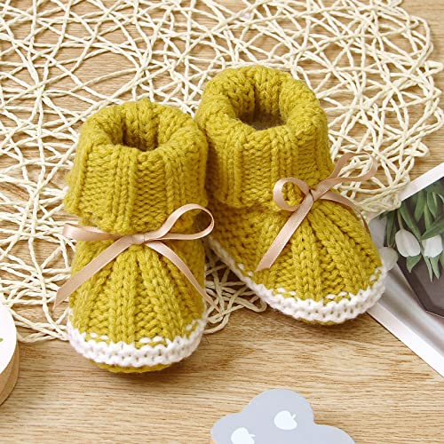 Infant Baby Girls Boys Booties Warm Baby Socks Shoes Newborn Crib Shoes Baby Footwear Size 6 Tennis Shoes Boys (Yellow, 6-12 Months)