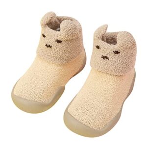 0-24 months infant boys girls shoes warm thickened antislip socks shoes prewalker baby cute cartoon pattent shoes (white, 2-3 years)