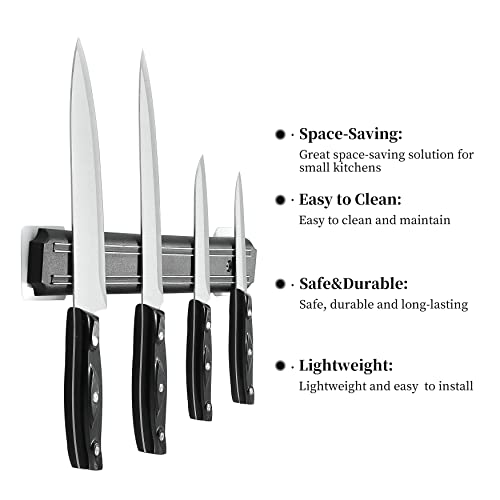 15 inch Magnetic Knife Holder for Wall, Knife magnetic strip, Magnetic Knife Bar High Quality Space-Saving Magnetic Strip for Knives, Knife Magnet, Knife Rack, Multipurpose Magnetic Tool Holder