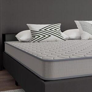 EMMA + OLIVER Asteria Premium Comfort 6" King Size Medium Firm Hybrid Innerspring Mattress in a Box with Knitted Fabric Top and CertiPUR-US Certified Foam