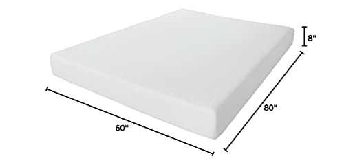 Irvine Home Collection Queen Size 8-Inch, Gel Memory Foam Mattress, Medium Firm Feel, Breathable, Cool Sleep and Pressure Relief, CertiPUR-US Certified, Temperature Balanced