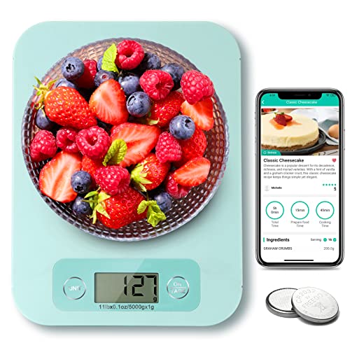 Smart Food Scale - Kitchen Scales Digital Weight Grams and Ounces with Nutritional Analysis APP, Food Calorie Scale for Weight Loss, Keto, Macro, Meal Prep