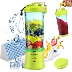 portable blender, personal size blender for smoothies, freshly squeezed juices, milkshakes and baby food, mini blender 20 oz bpa free, suitable for outdoor sports, family, travel. (yellow)