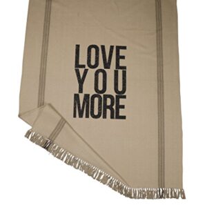 Primitives by Kathy 22547 Striped Throw, 68 by 51-Inch, Love You More