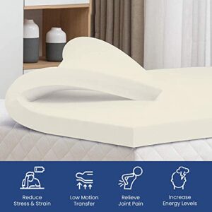 Spring Solution 1-Inch Foam Topper,Adds Comfort to Mattress, Twin Size