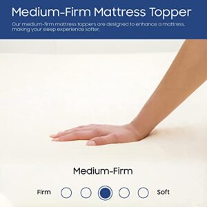 Spring Solution 1-Inch Foam Topper,Adds Comfort to Mattress, Twin Size