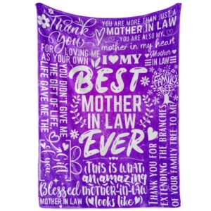 mother in law gifts from daughter, birthday gifts for mother in law, christmas birthday mother's day thanksgiving day, best mom in the world (65 x 50 inches)