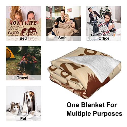 Leevcok Blanket Gifts for Wife, Wedding Anniversary Romantic Gifts for Wife, Gifts for Wife from Husband, Gifts for Her for Christmas Valentine's Day Birthday, Wife Gifts, 80"x60"