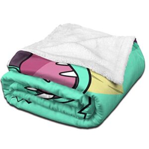 Fluffy Blanket Happy Totodile Bed Blankets Super Soft Reversible Sherpa Fleece Blanket Throws 60" X50