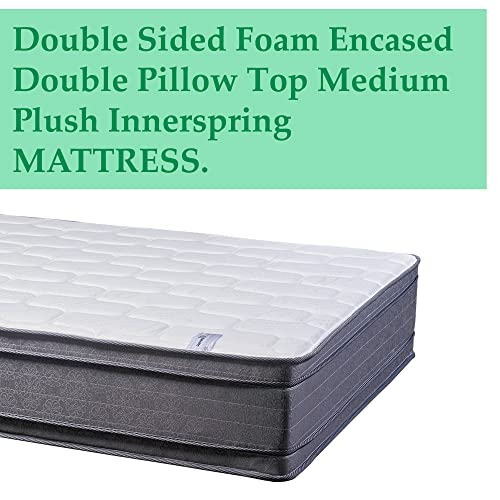 Treaton, 12-Inch Double Sided Foam Encased Double Pillow Top Medium Plush with Exceptional Back Support Mattress, King