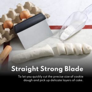 New Star Foodservice 36091 Plastic Handle Dough Scraper, 6 by 3-Inch, Black