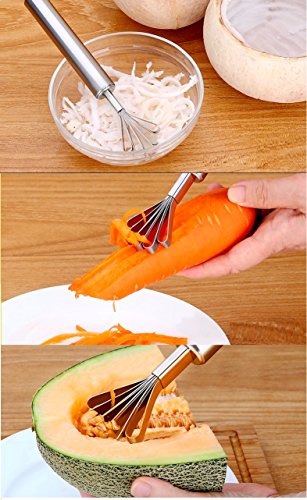 Alwaysuc Stainless Steel Coconut Meat Removal Knife, Multi-Purpose Stainless steel planer