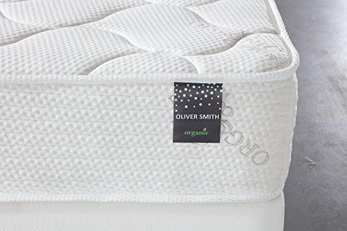 Oliver Smith - Organic Cotton - 10 Inch - Comfort Firm Sleep - Cool Memory Foam & Pocket Spring Mattress - Green Foam Certified - Queen Size