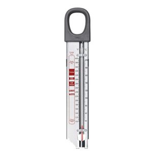 oxo good grips glass candy and deep fry thermometer, silver, 1 ea