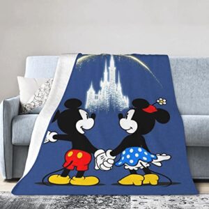 funny mouse blanket ultra soft warm throw blanket suitable for adults and children to use 80"x60" resistant kawaii cartoon bow tie fuzzy bedding for traveling camping couch sofa gifts a- 15