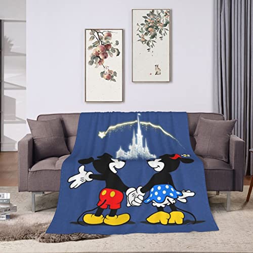 Funny Mouse Blanket Ultra Soft Warm Throw Blanket Suitable for Adults and Children to Use 80"X60" Resistant Kawaii Cartoon Bow tie Fuzzy Bedding for Traveling Camping Couch Sofa Gifts A- 15