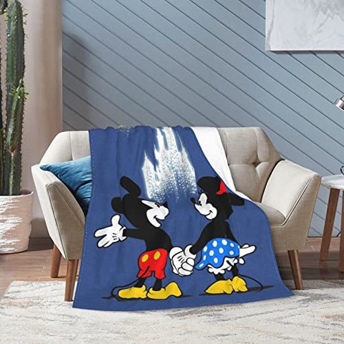 Funny Mouse Blanket Ultra Soft Warm Throw Blanket Suitable for Adults and Children to Use 80"X60" Resistant Kawaii Cartoon Bow tie Fuzzy Bedding for Traveling Camping Couch Sofa Gifts A- 15