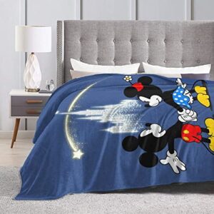 Funny Mouse Blanket Ultra Soft Warm Throw Blanket Suitable for Adults and Children to Use 80"X60" Resistant Kawaii Cartoon Bow tie Fuzzy Bedding for Traveling Camping Couch Sofa Gifts A- 15