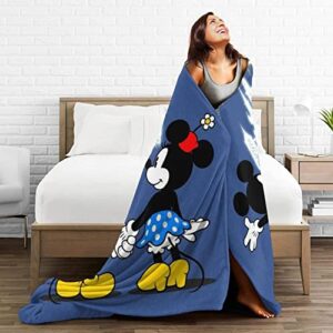 Funny Mouse Blanket Ultra Soft Warm Throw Blanket Suitable for Adults and Children to Use 80"X60" Resistant Kawaii Cartoon Bow tie Fuzzy Bedding for Traveling Camping Couch Sofa Gifts A- 15