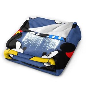 Funny Mouse Blanket Ultra Soft Warm Throw Blanket Suitable for Adults and Children to Use 80"X60" Resistant Kawaii Cartoon Bow tie Fuzzy Bedding for Traveling Camping Couch Sofa Gifts A- 15