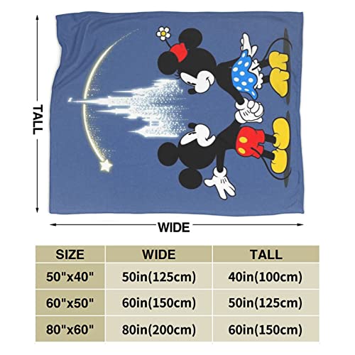 Funny Mouse Blanket Ultra Soft Warm Throw Blanket Suitable for Adults and Children to Use 80"X60" Resistant Kawaii Cartoon Bow tie Fuzzy Bedding for Traveling Camping Couch Sofa Gifts A- 15