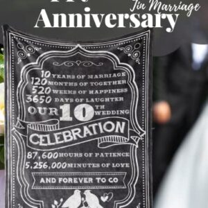 InnoBeta 10th Anniversary Tin Gifts, 10th Marriage Wedding Anniversary, Valentine's Day Gifts for Husband, Wife, 10 Year Wedding Anniversary Blanket for Him, 10th for Her and Couple (50"x65")